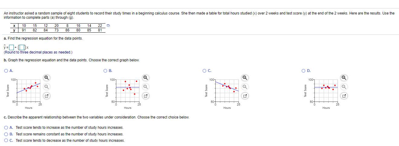 Solved An instructor asked a random sample of eight students | Chegg.com