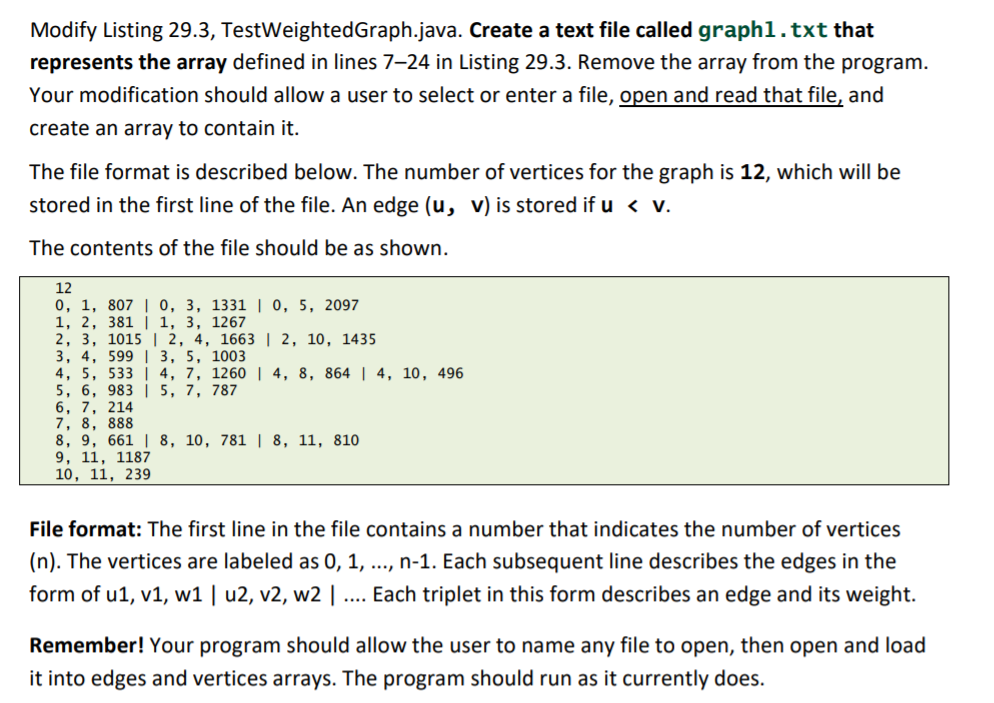 Solved Need help with JAVA code: the code provided for | Chegg.com