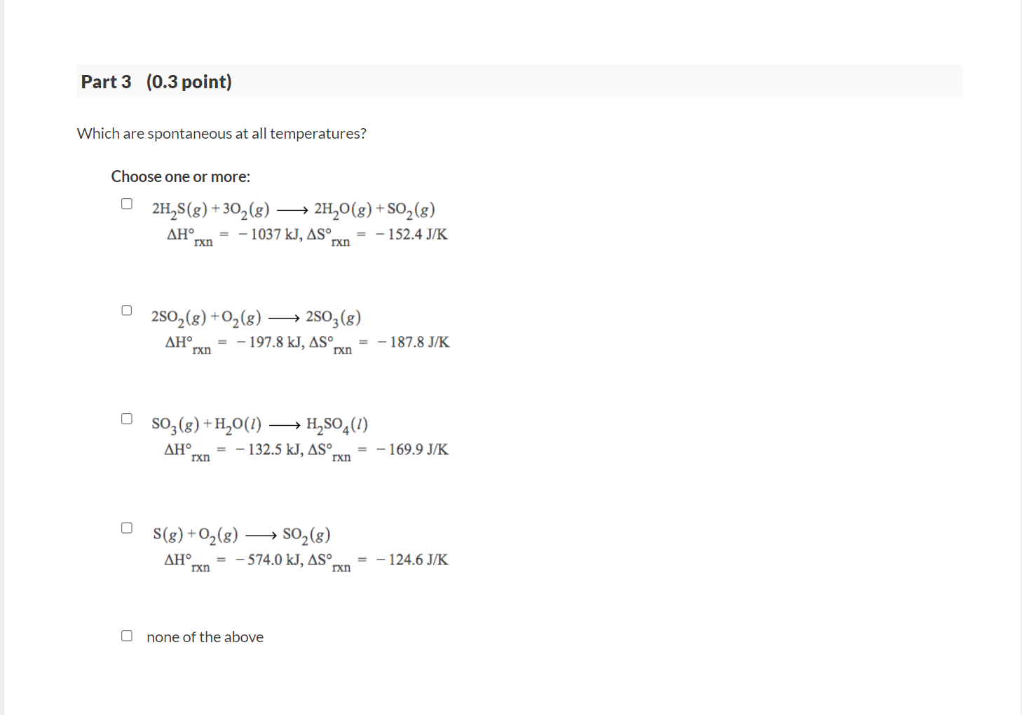 Solved 07 Question (1 point) Which of the following | Chegg.com