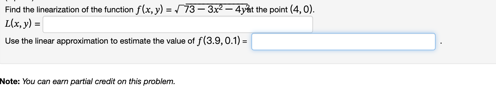 Solved Find the linearization of the function | Chegg.com