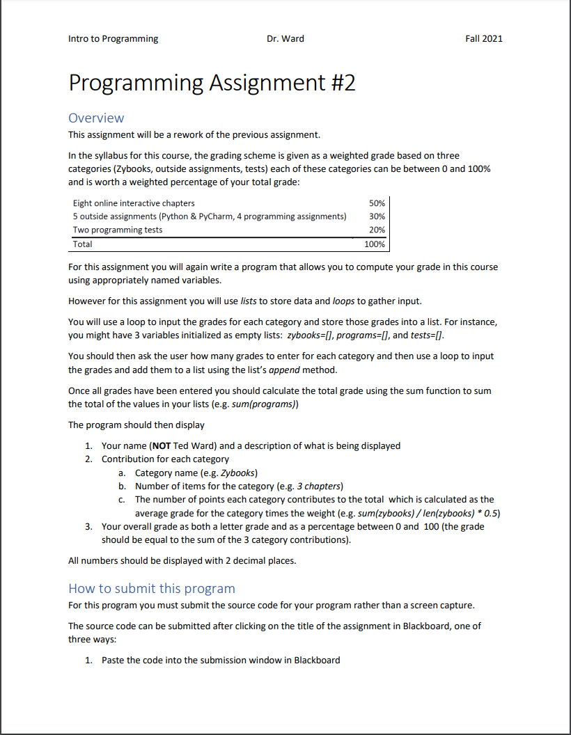 Solved Overview This Assignment Will Be A Rework Of The | Chegg.com