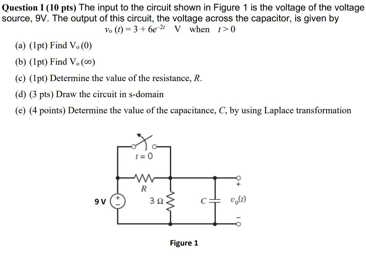 Solved Question I (10 pts) The input to the circuit shown in | Chegg.com