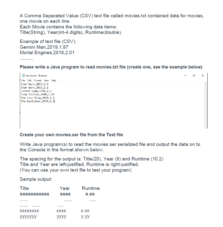 Solved A Comma Separated Value Csv Text File Called 3368