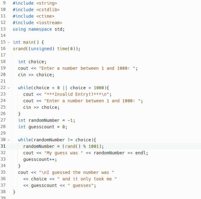 Solved (c++) Below is a picture of code of a random number | Chegg.com