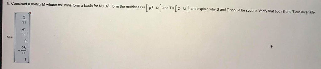 Solved Complete parts a and b below for the matrix A 35 -45 | Chegg.com