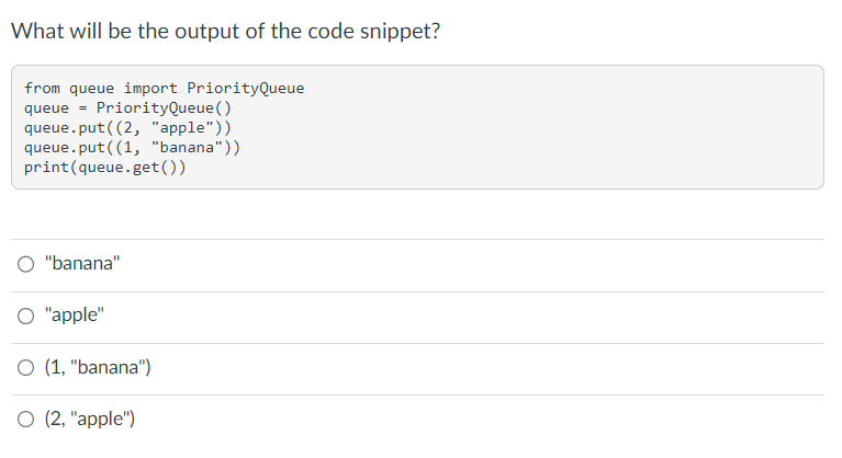 Solved What is the output of the following code snippet that | Chegg.com