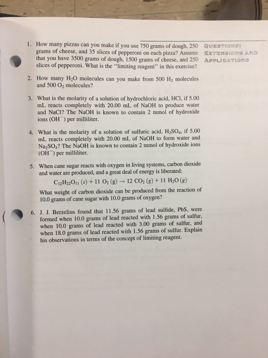 Solved 1. How many pizzas can you make if you use 750 grams