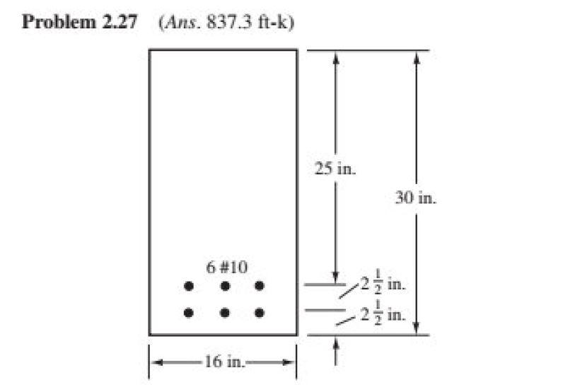 Nominal Strength Analysis For Problems 2.26 to 2.29, | Chegg.com