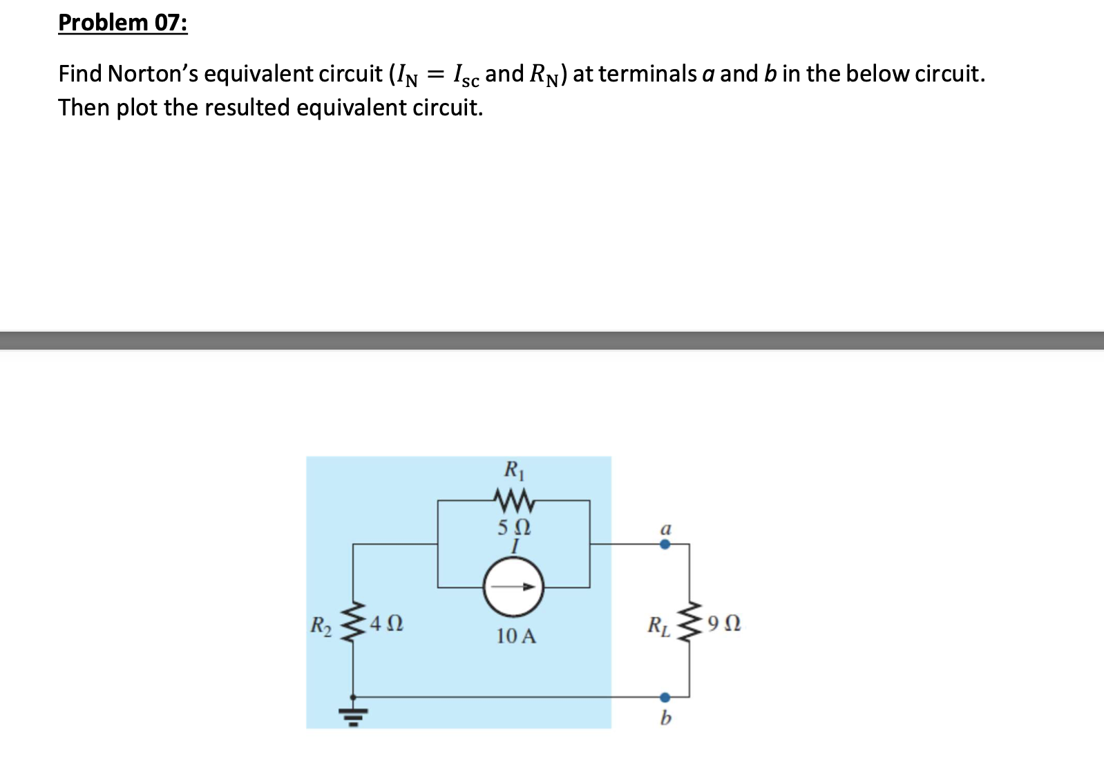 Solved Find Norton's equivalent circuit (IN=Isc and RN) at | Chegg.com