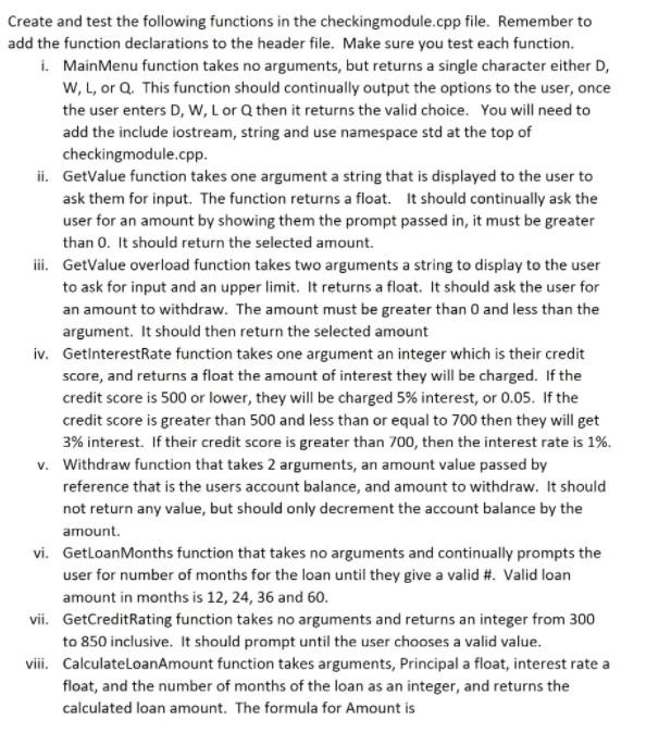 Solved C++. I need help with the main file. I'm not sure | Chegg.com