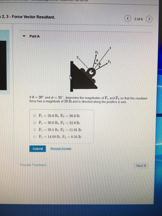 Solved 2, 3-Force Vector Resultant く) 2016 (> Part A Fi F2 | Chegg.com