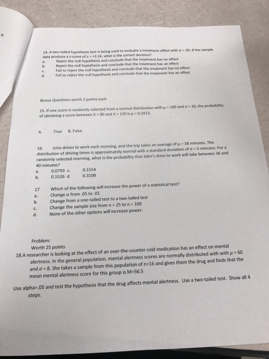 two tailed hypothesis test is used to evaluate