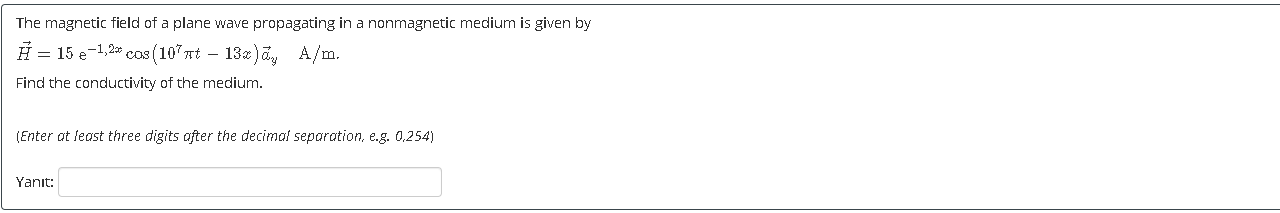 Solved The magnetic field of a plane wave propagating in a | Chegg.com