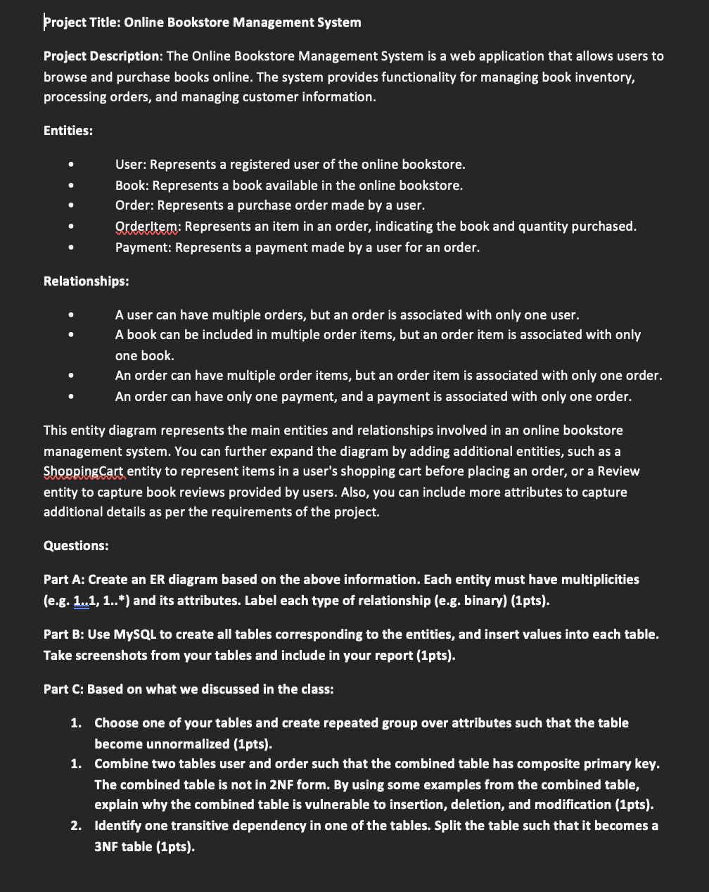 Solved Project Title Online Bookstore Management System