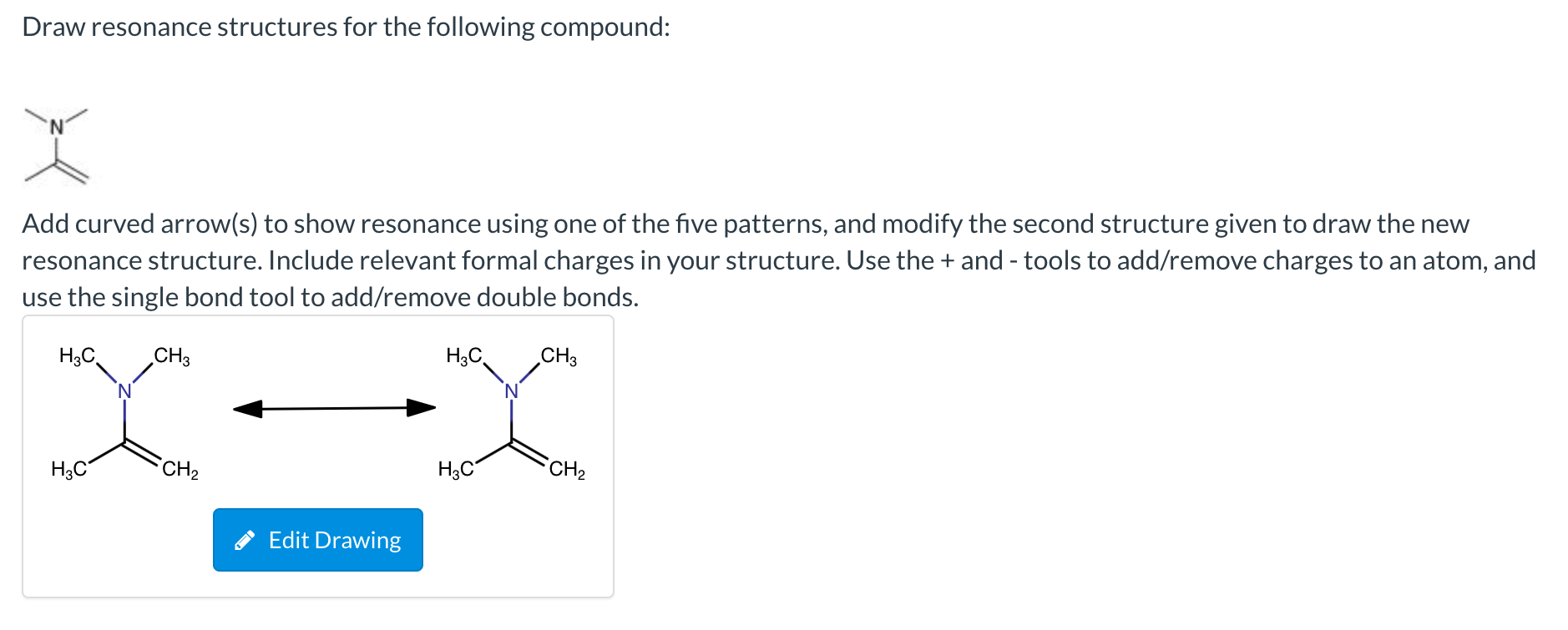 Solved Draw resonance structures for the following compound