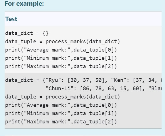 Solved Complete the process_marks ( ) function that takes a | Chegg.com