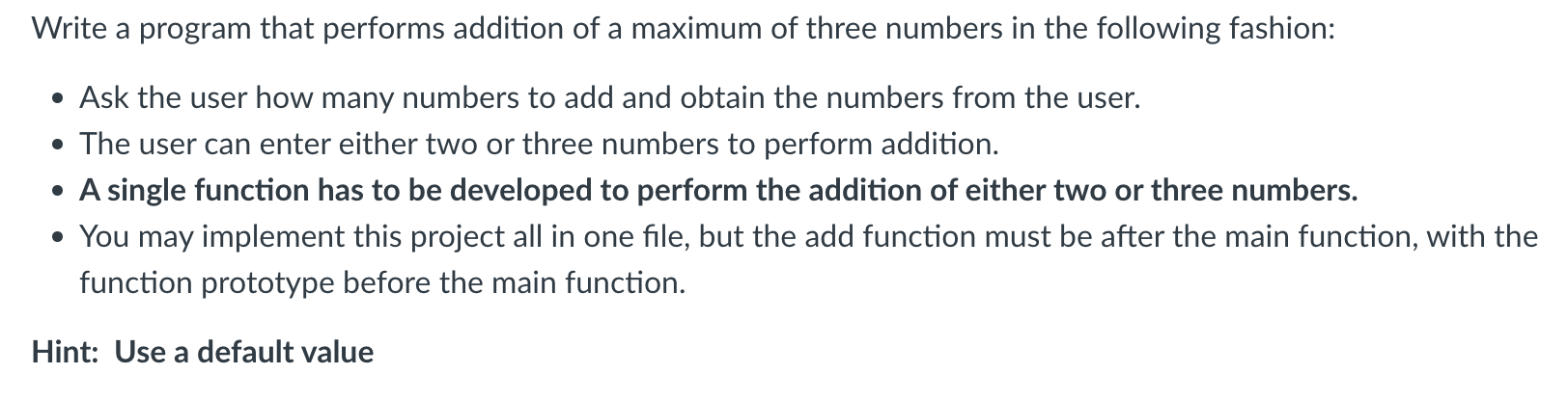 Solved Write a program that performs addition of a maximum | Chegg.com