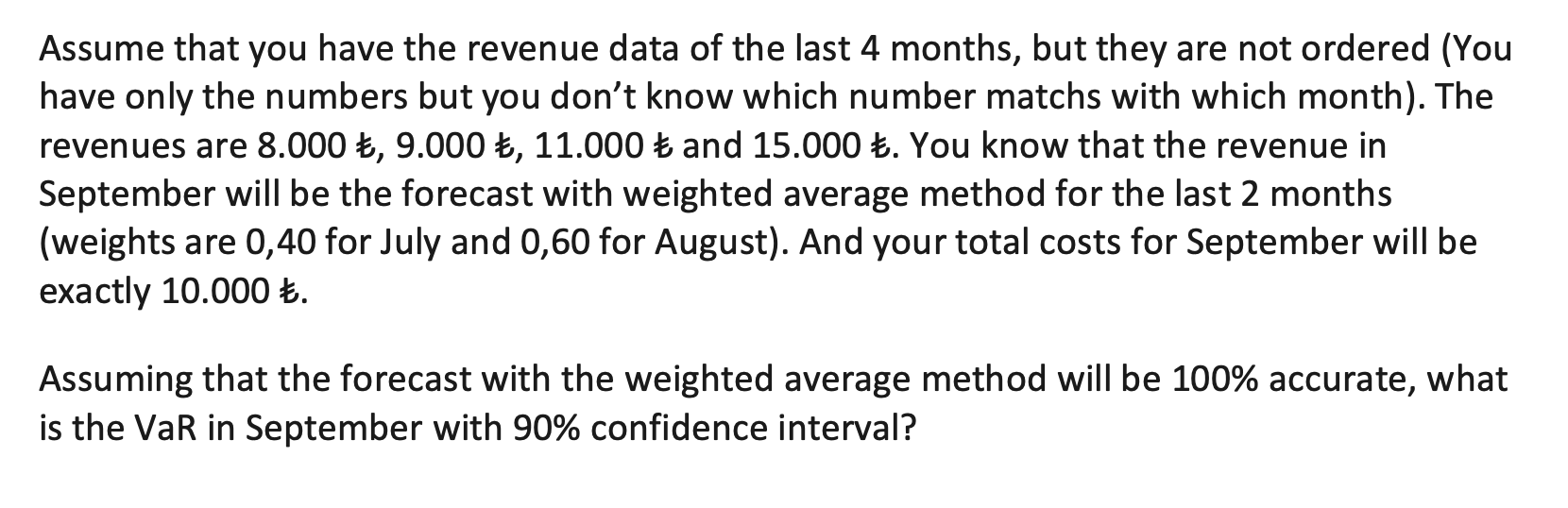 Solved I KNOW HOW TO CALCULATE WITH WEIGHTED AVERAGE | Chegg.com