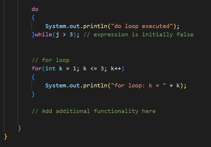 Solved do \{ \}while (j>3);// expression is initially false | Chegg.com