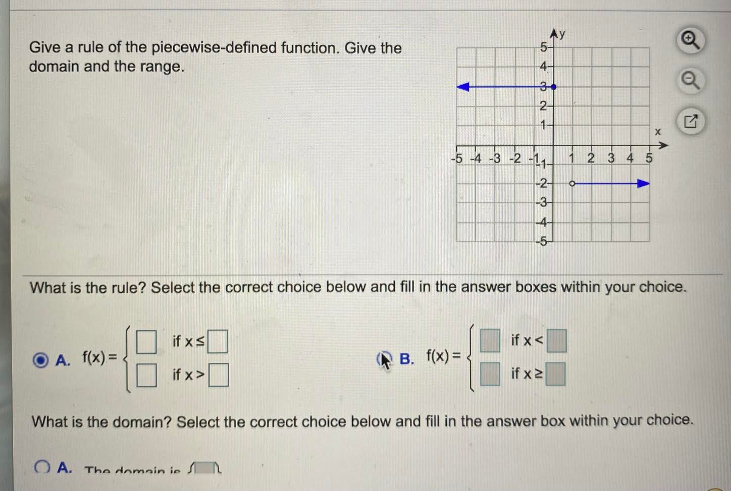 Solved 5- Give a rule of the piecewise-defined function. | Chegg.com