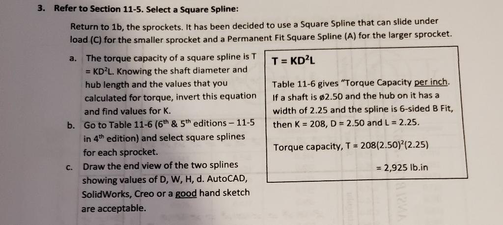 3. Refer to Section 11-5. Select a Square Spline: | Chegg.com