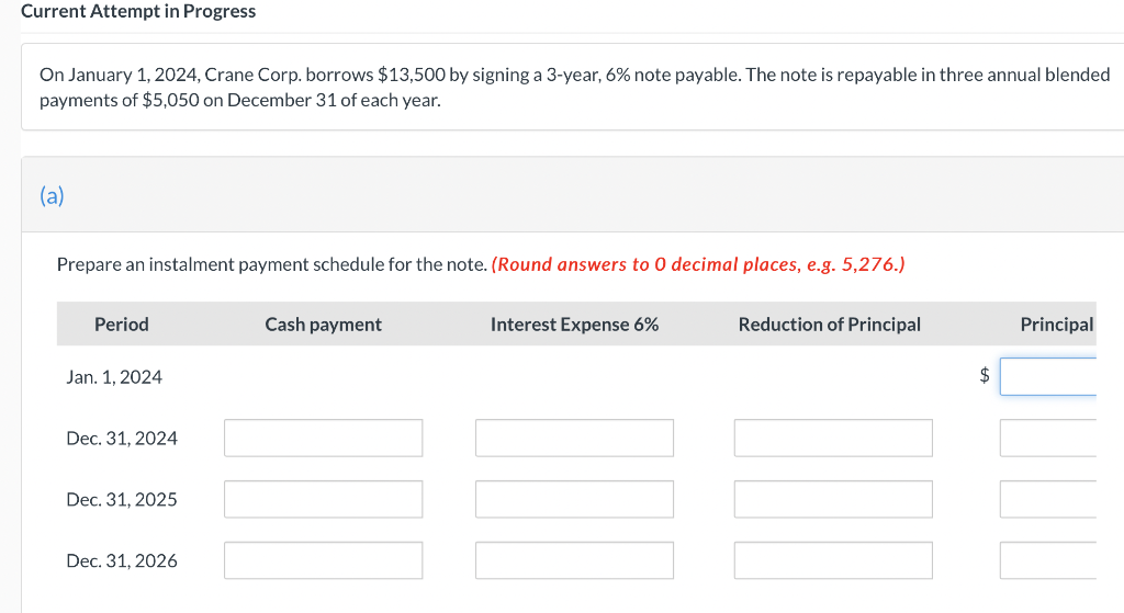 Solved On January 1 2024 Crane Corp Borrows 13 500 By Chegg Com   PhppDf8ks