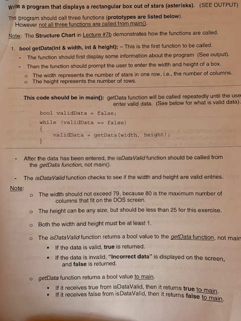 Solved Write a program that displays a rectangular box out | Chegg.com
