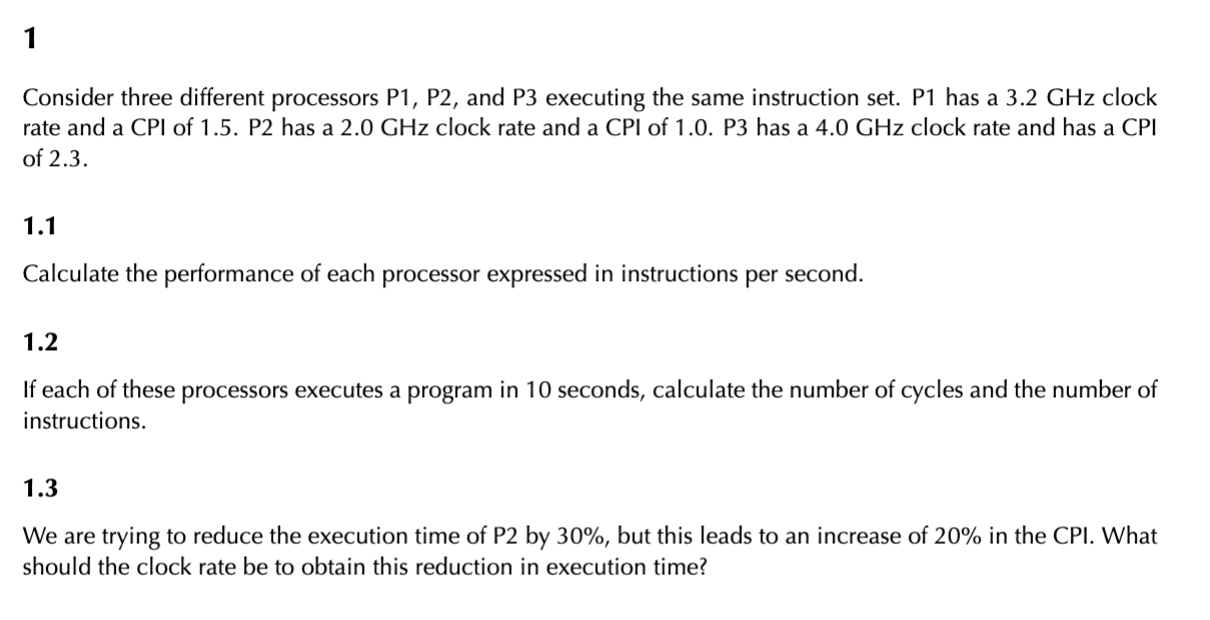 Solved Consider Three Different Processors P1, ﻿P2, ﻿and P3 | Chegg.com