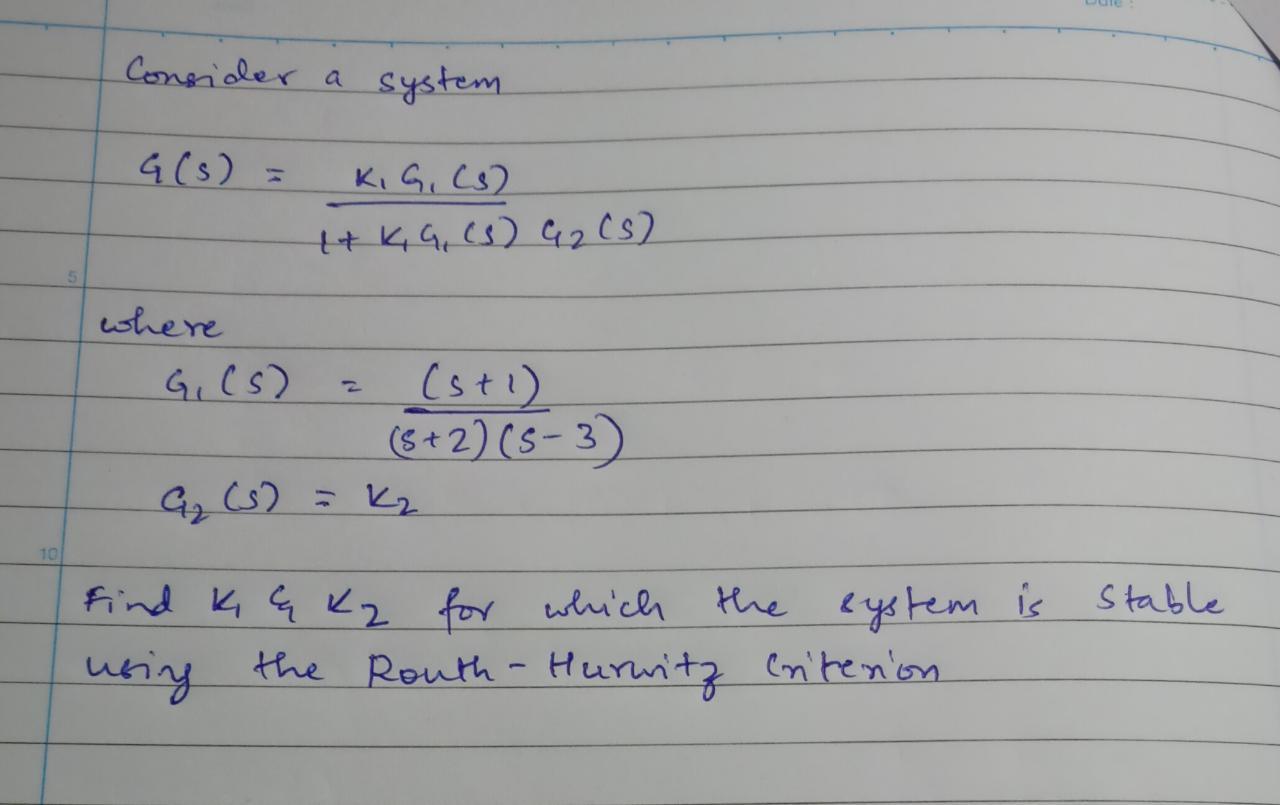 Consider A System G G S Kig 3 T Kg 3 G2 Chegg Com
