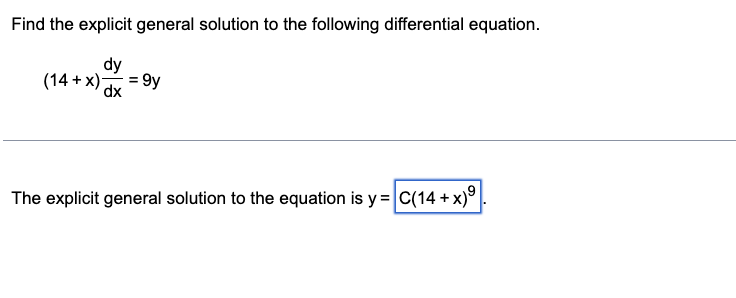 Solved Find the explicit general solution to the following | Chegg.com