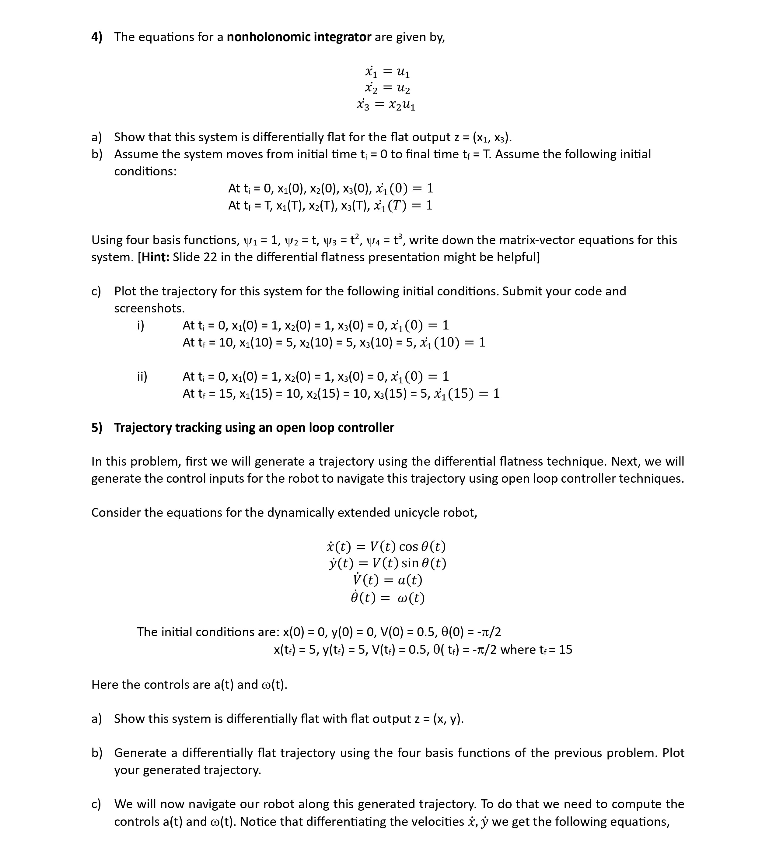 Solved 1) i) Write down the state space equations | Chegg.com