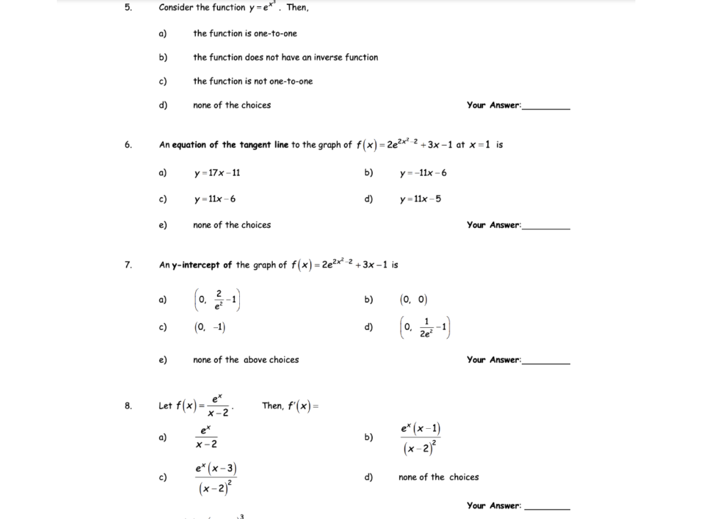 5 Consider The Function Y E Then A The Function Chegg Com