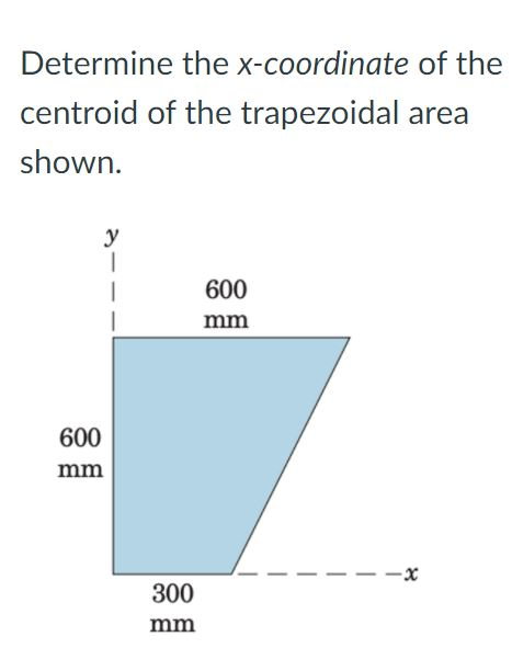 Solved Determine The X Coordinate Of The Centroid Of The 6221