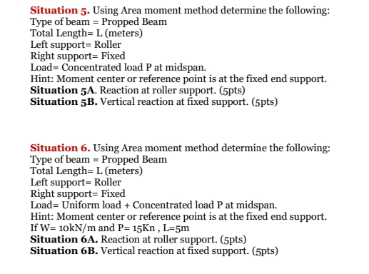 Solved Situation 5. Using Area moment method determine the | Chegg.com