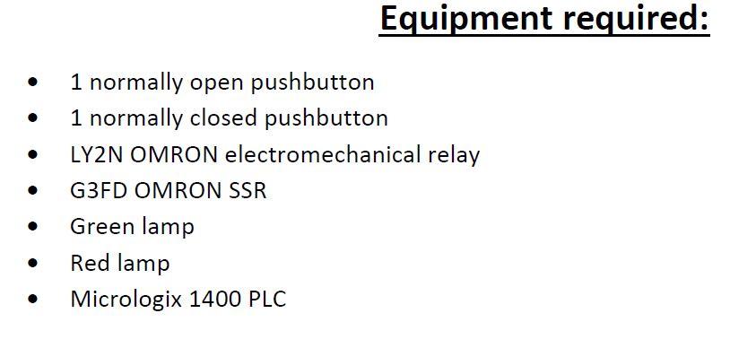 Solved Equipment required: 1 normally open pushbutton 1 | Chegg.com
