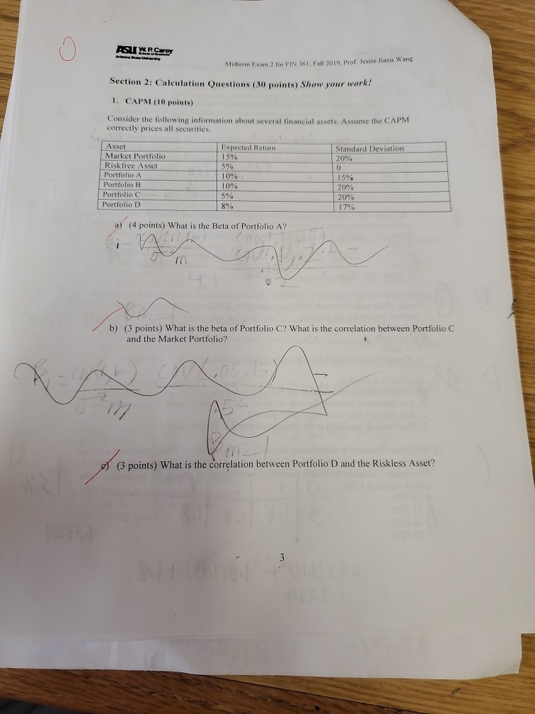 FIN Carey For Fall Midterm 20 2 ASUWP Exam ... AE 361.