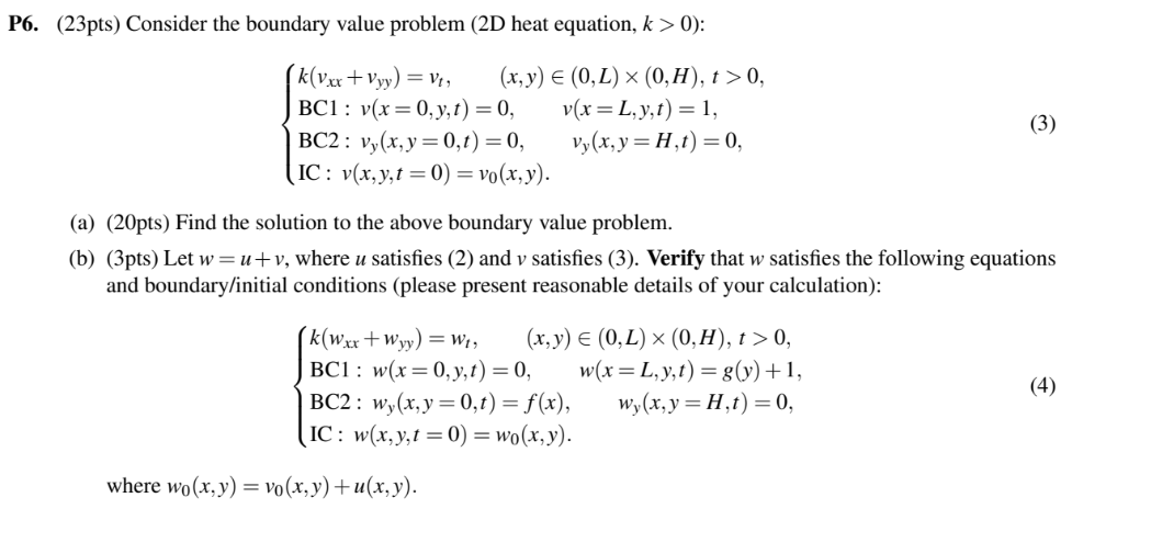 Solved P6 23pts Consider The Boundary Value Problem 2 Chegg Com