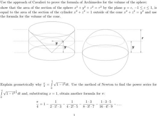 Use the approach of Cavalieri to prove the formula of | Chegg.com