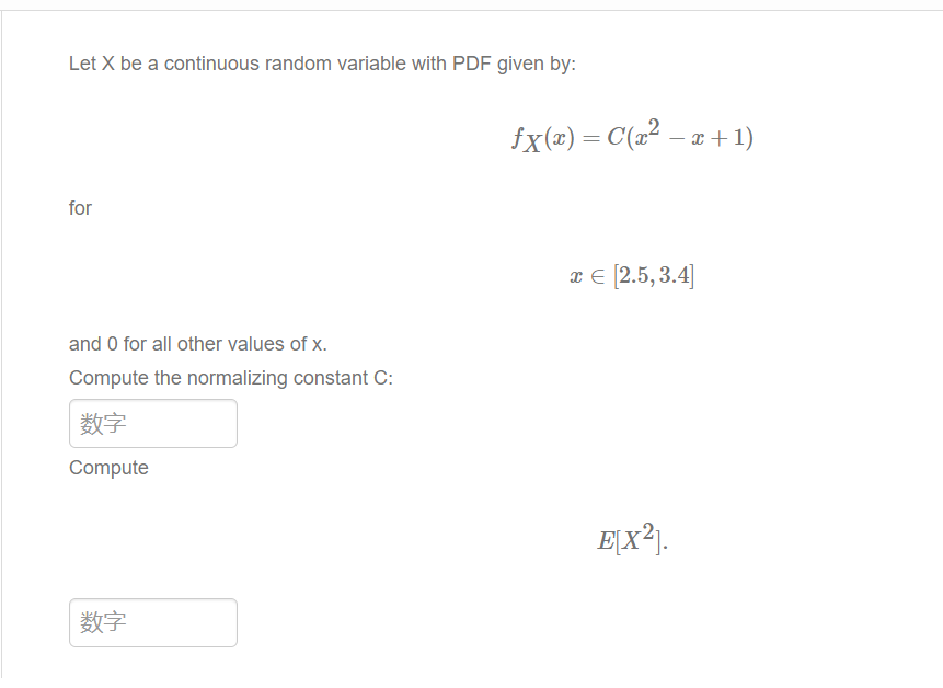 Solved Let X be a continuous random variable with PDF given | Chegg.com