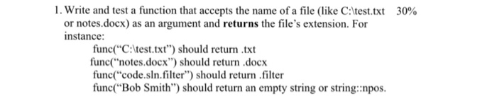 Solved l. write and test a function that accepts the name of | Chegg.com