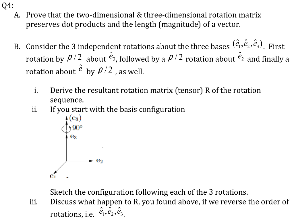 Solved Q4 A Prove That The Two Dimensional Three Dime Chegg Com