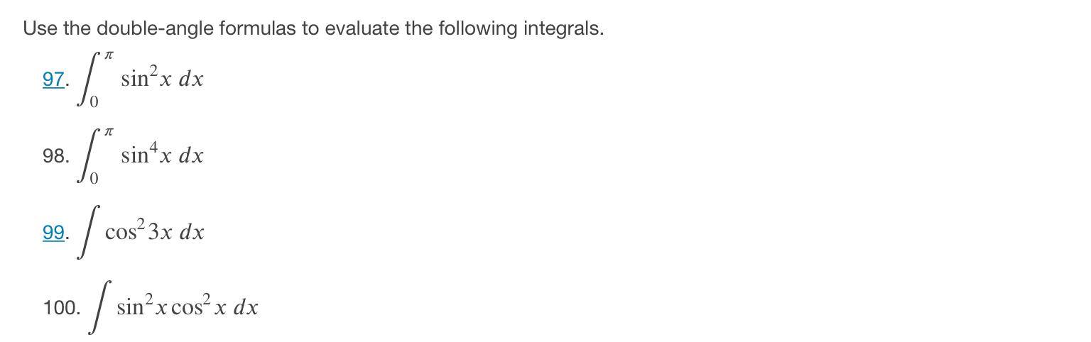 Solved Use The Double-angle Formulas To Evaluate The 