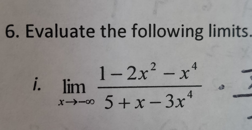 Solved I do not know how to solve limits that go to infinity | Chegg.com