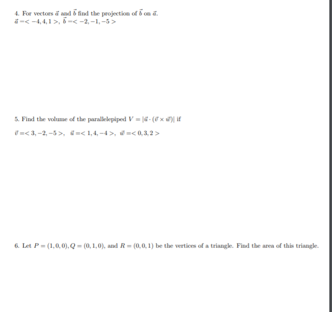 Solved 1 For The Following Points P 1 3 5 And Q 2 3 6 Chegg Com