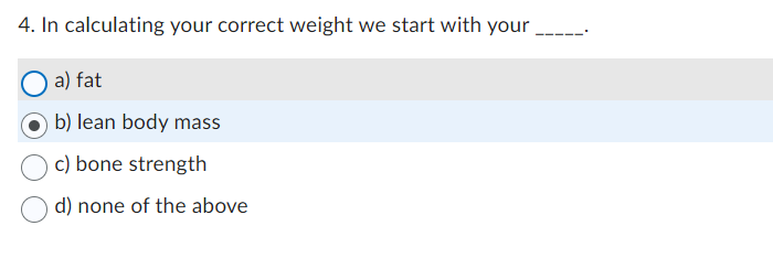 Solved In Calculating Your Correct Weight We Start With | Chegg.com