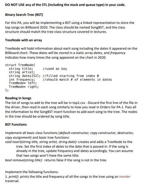 DO NOT USE any of the STL (including the stack and | Chegg.com