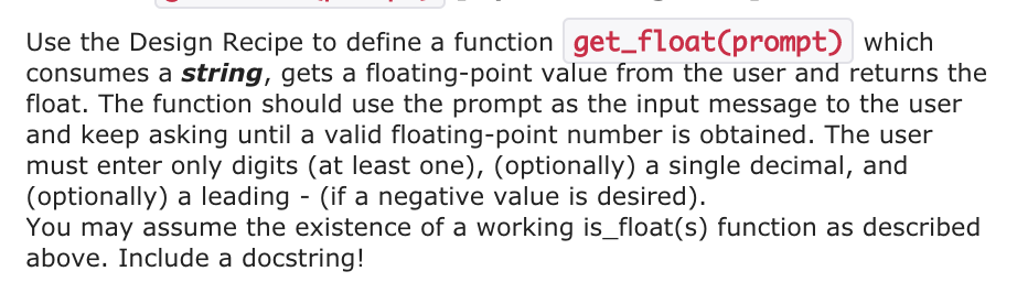 Solved def is-float(s): try: float(s) return True except | Chegg.com