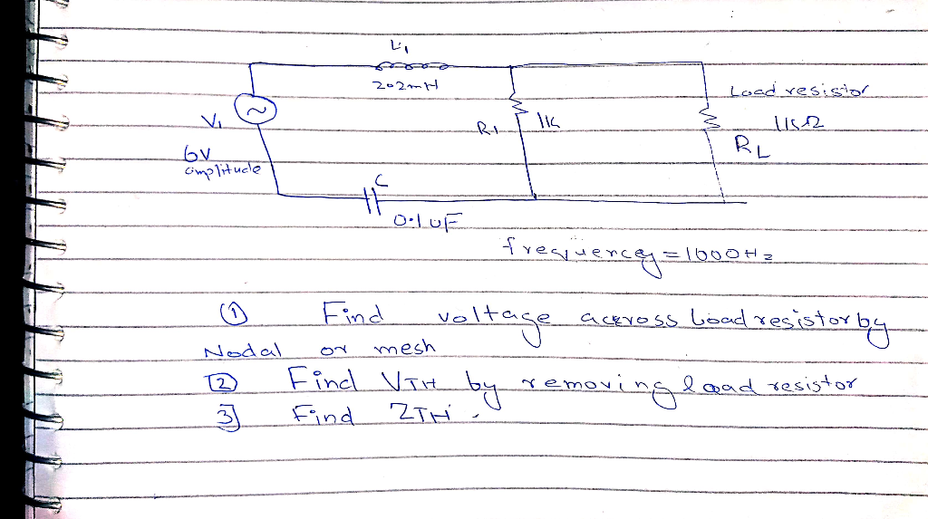 Solved Find Thevenin Voltage And Zth And First Find Voltage 