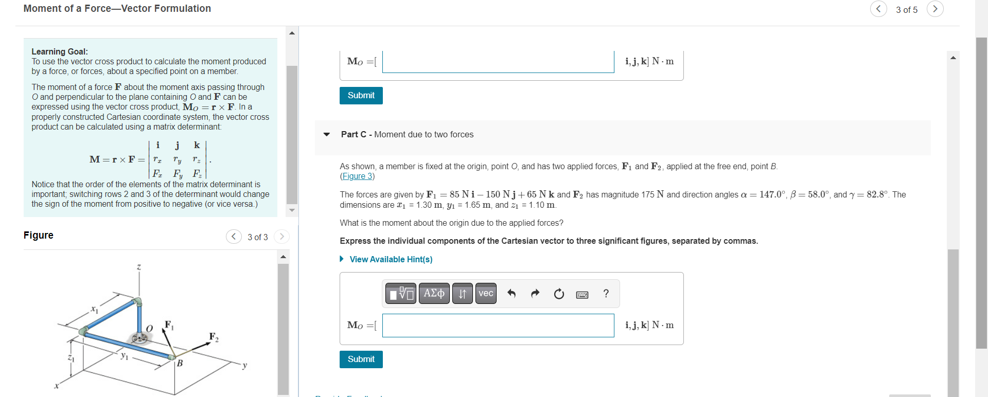 Solved Learning Goal: To Use The Vector Cross Product To | Chegg.com