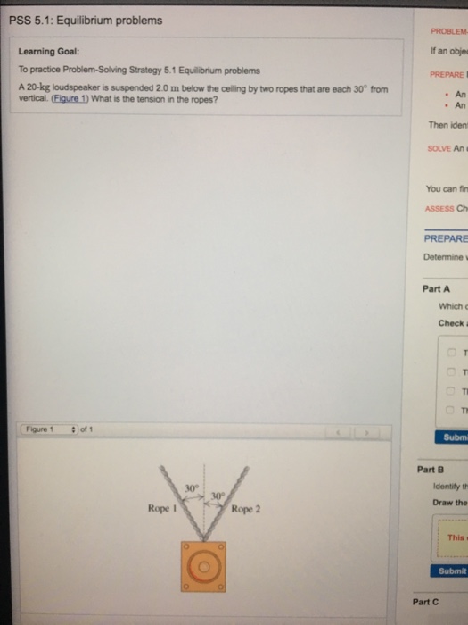 Solved PSS 5.1: Equilibrium problems PROBLEM If an obje | Chegg.com